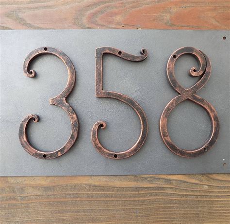 recycled metal house numbers|house numbers and symbols.